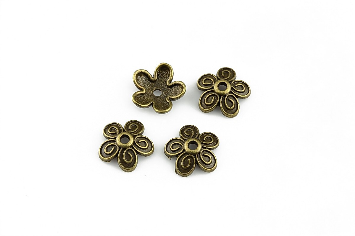 Capacele margele bronz 10x3mm