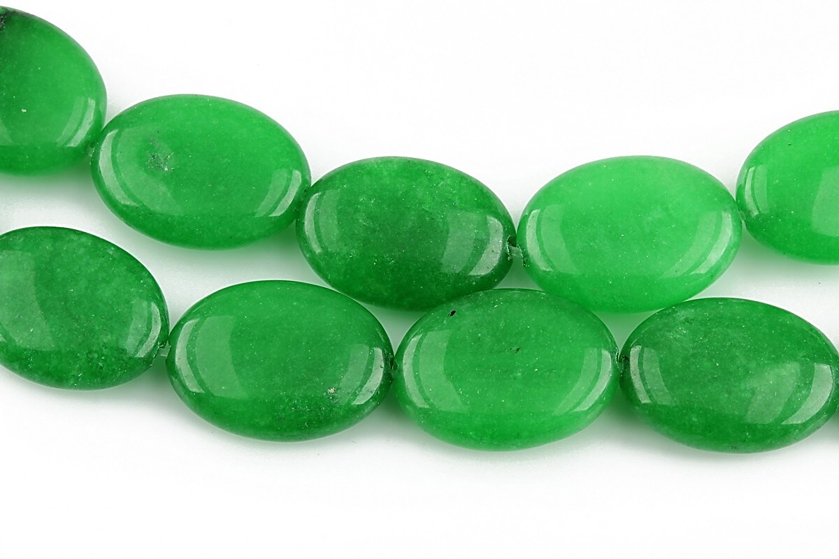 Jad oval 18x13mm - verde