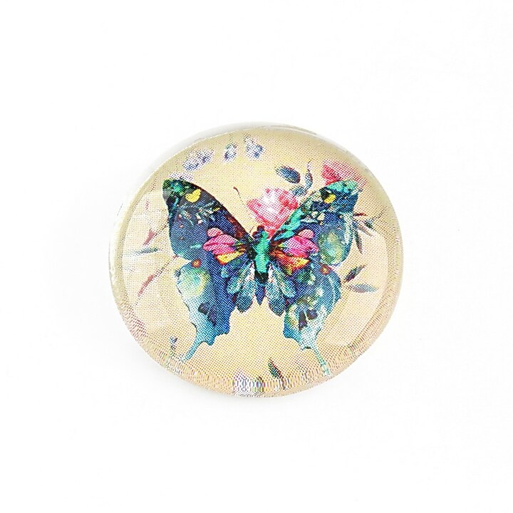 Cabochon sticla 25mm "Butterfly" cod 1158