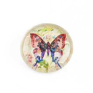 Cabochon sticla 25mm "Butterfly" cod 1159