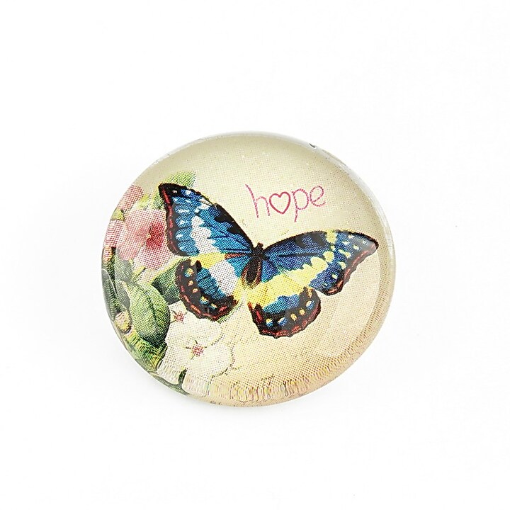 Cabochon sticla 25mm "Butterfly" cod 1160