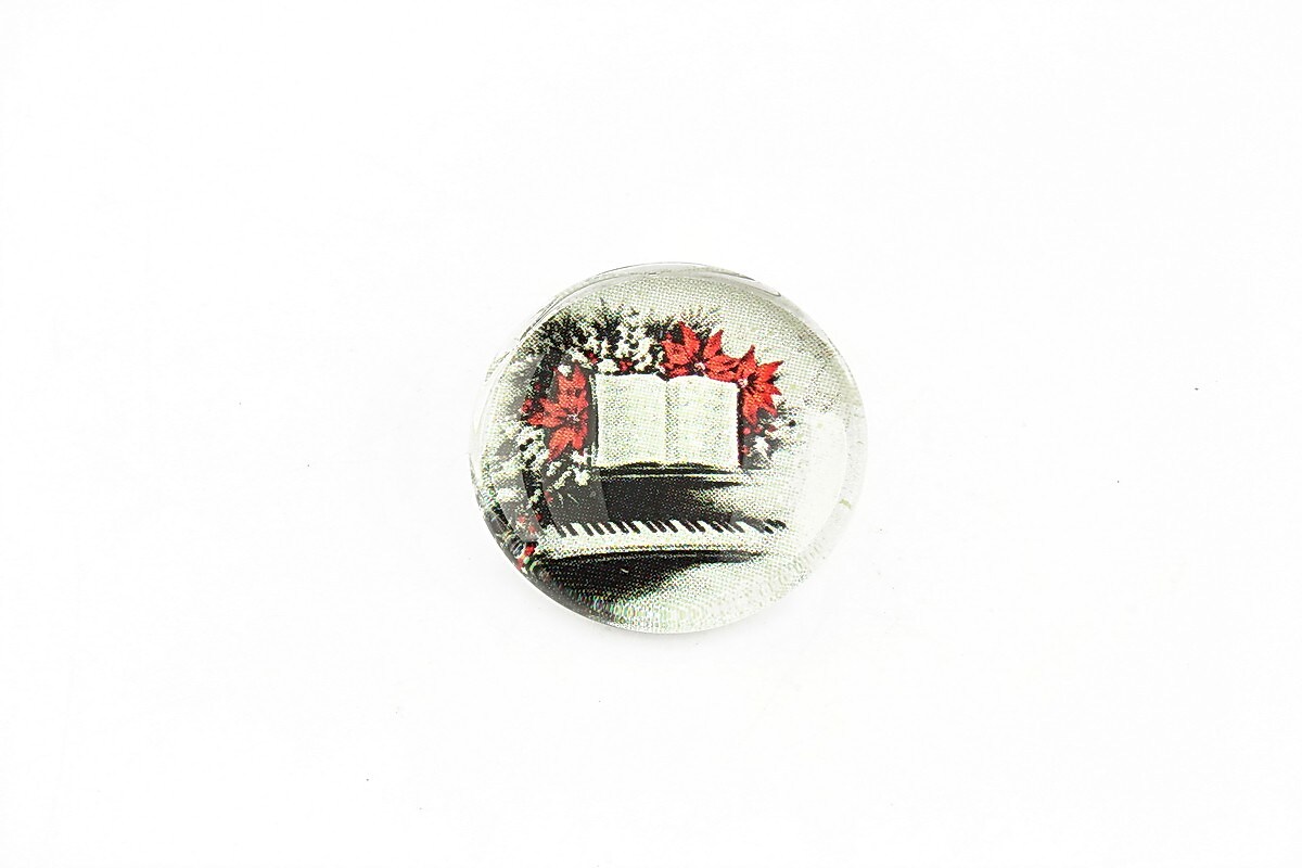 Cabochon sticla 20mm "Christmas" cod 1165