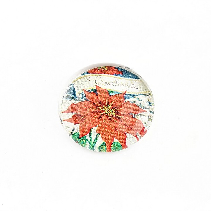 Cabochon sticla 20mm "Christmas" cod 1166