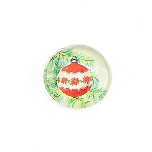 Cabochon sticla 20mm "Christmas" cod 1167