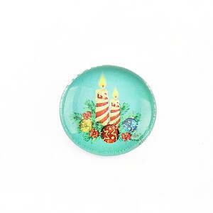 Cabochon sticla 20mm "Christmas" cod 1168