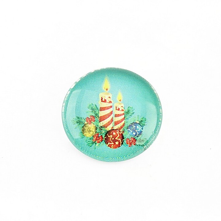 Cabochon sticla 20mm "Christmas" cod 1168