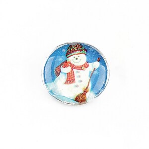 Cabochon sticla 20mm "Christmas" cod 1169