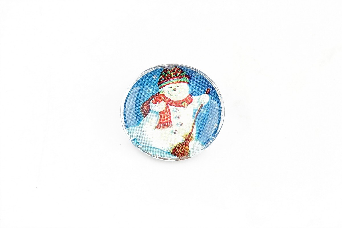 Cabochon sticla 20mm "Christmas" cod 1169