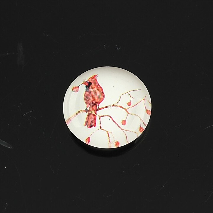 Cabochon sticla 18mm "Christmas" cod 1172