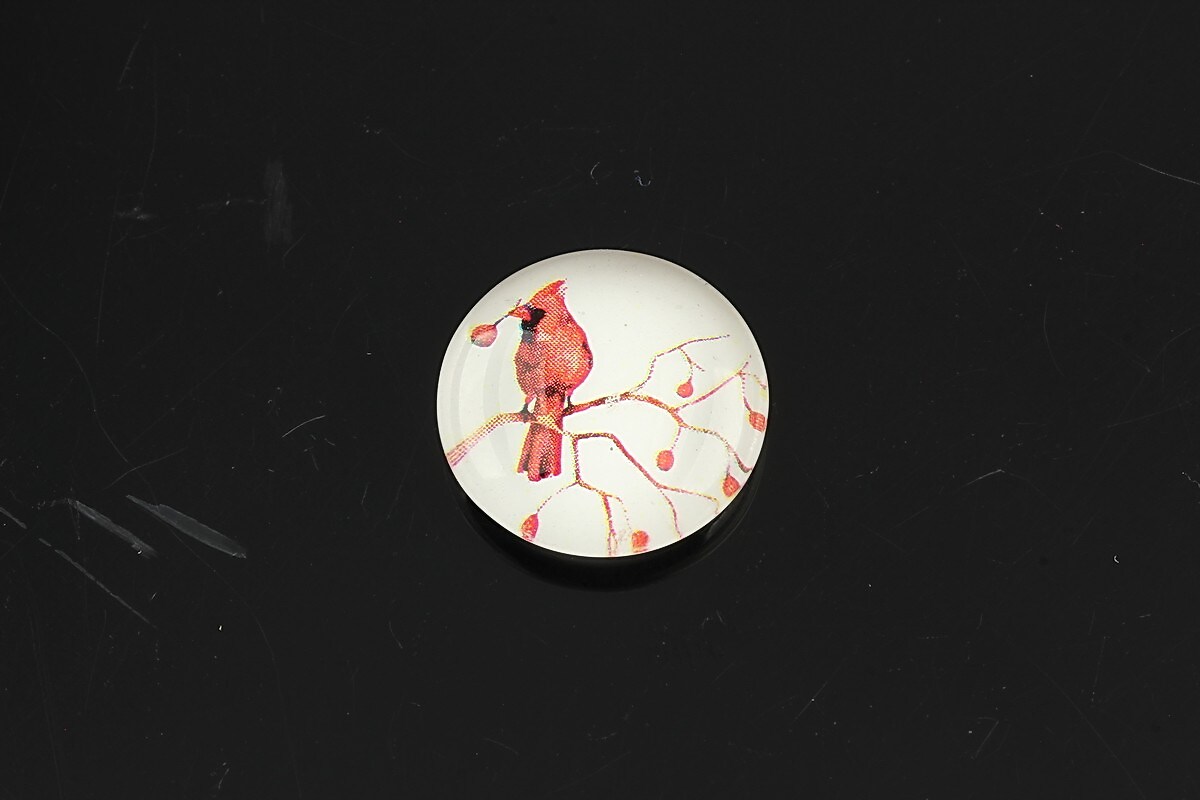 Cabochon sticla 18mm "Christmas" cod 1172