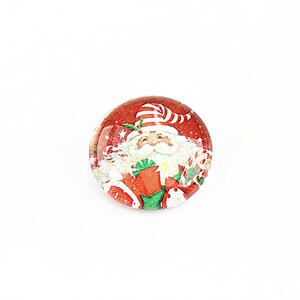 Cabochon sticla 18mm "Christmas" cod 1179