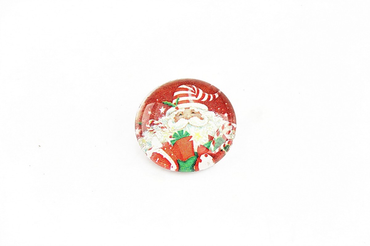 Cabochon sticla 18mm "Christmas" cod 1179