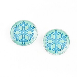 Cabochon sticla 16mm "Christmas" cod 1181