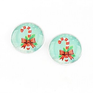 Cabochon sticla 16mm "Christmas" cod 1183