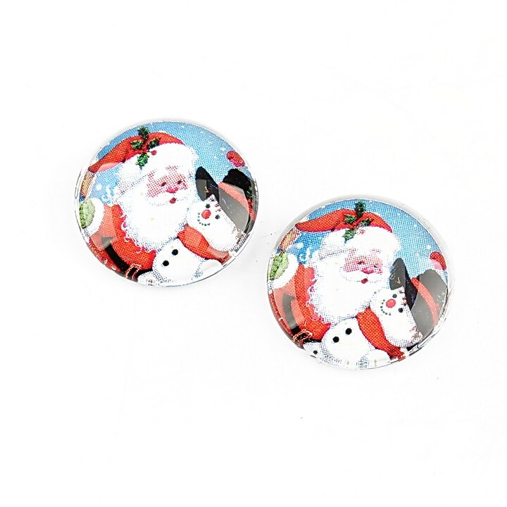 Cabochon sticla 16mm "Christmas" cod 1184