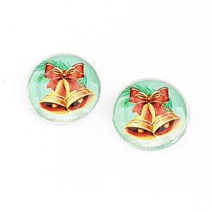 Cabochon sticla 16mm "Christmas" cod 1188