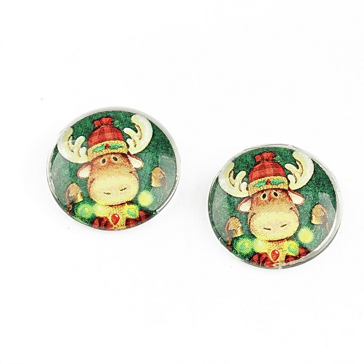 Cabochon sticla 16mm "Christmas" cod 1190