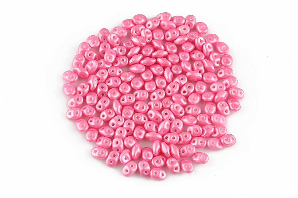 Margele Super Duo 2.5x5mm - Pearl Shine - Pink