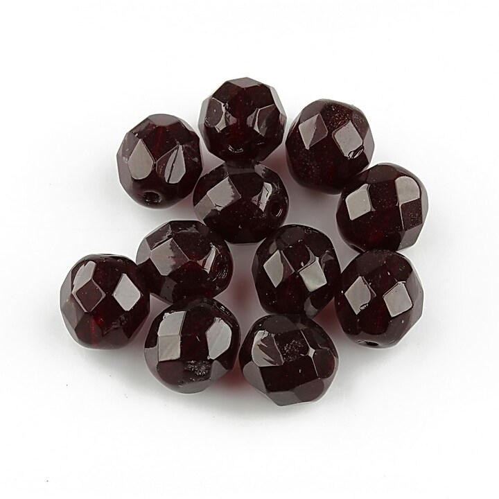 Margele fire polish 8mm - Garnet