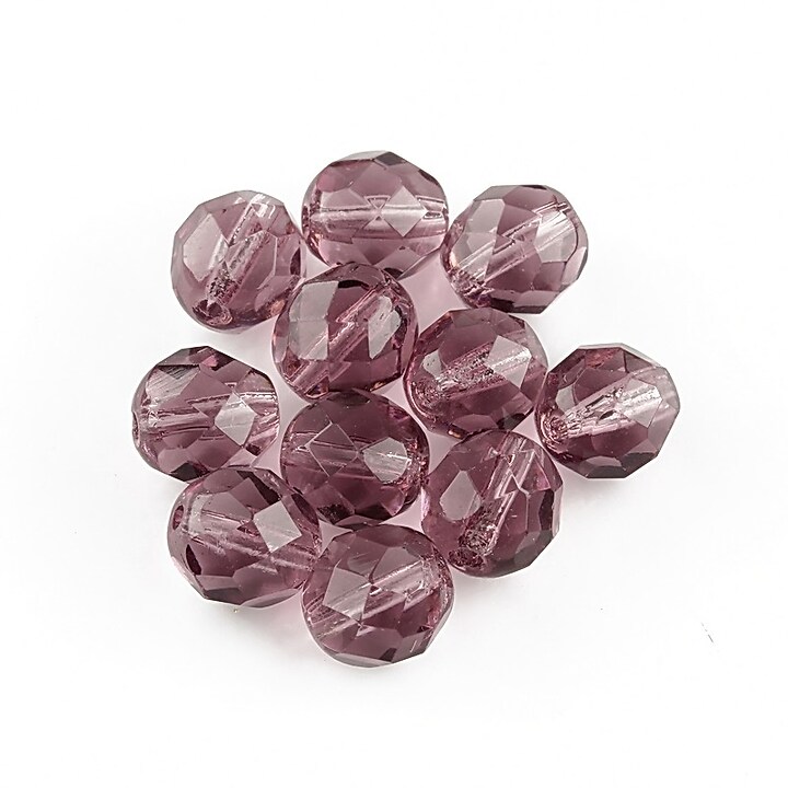 Margele fire polish 8mm  - Lt Amethyst