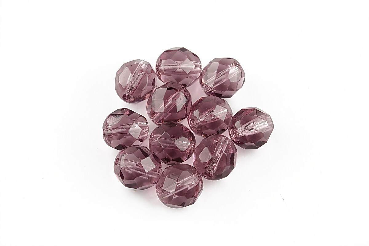 Margele fire polish 8mm  - Lt Amethyst