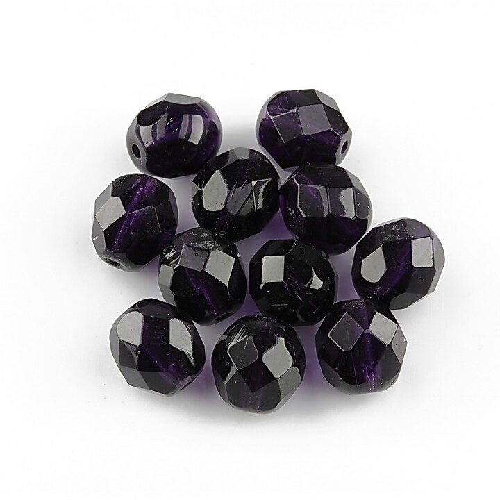 Margele fire polish 8mm - Tanzanite