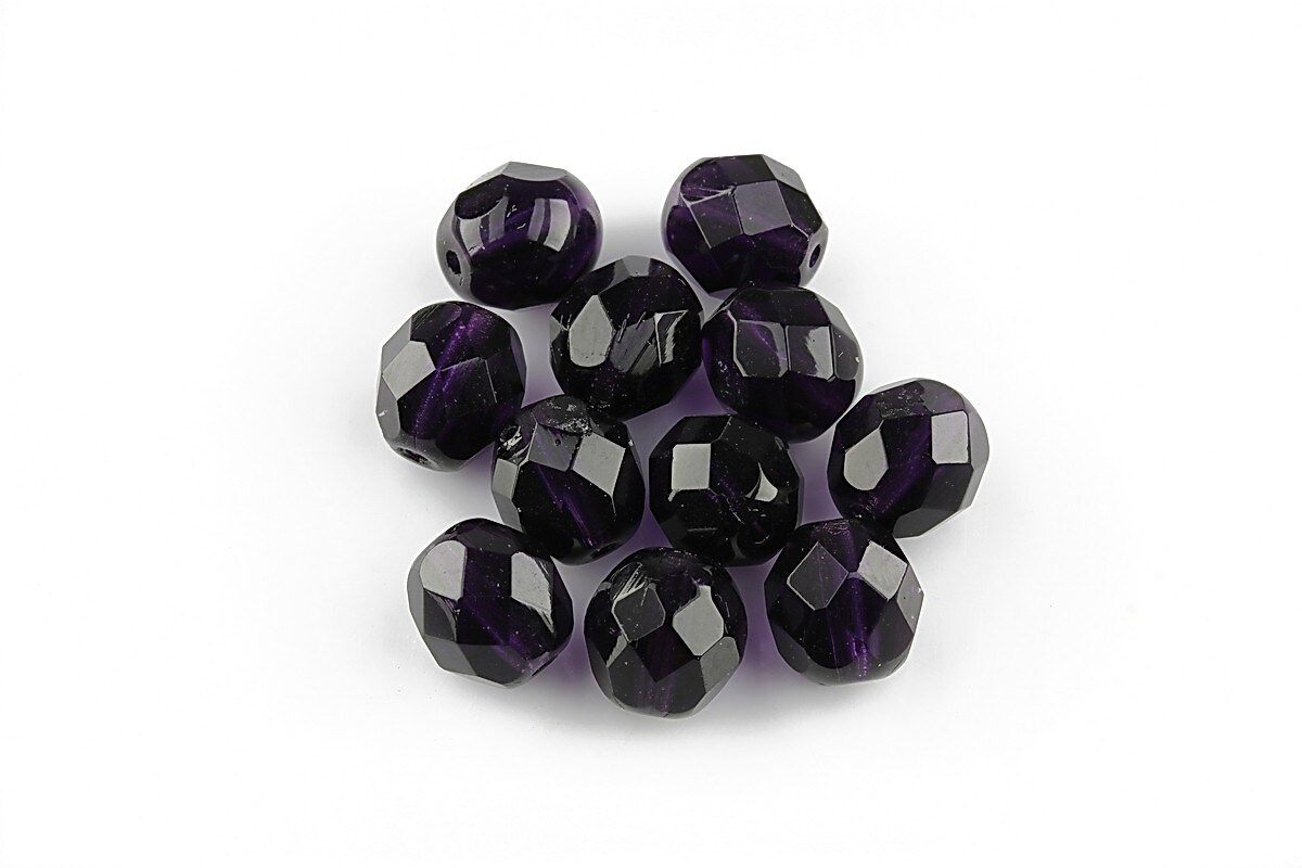 Margele fire polish 8mm - Tanzanite