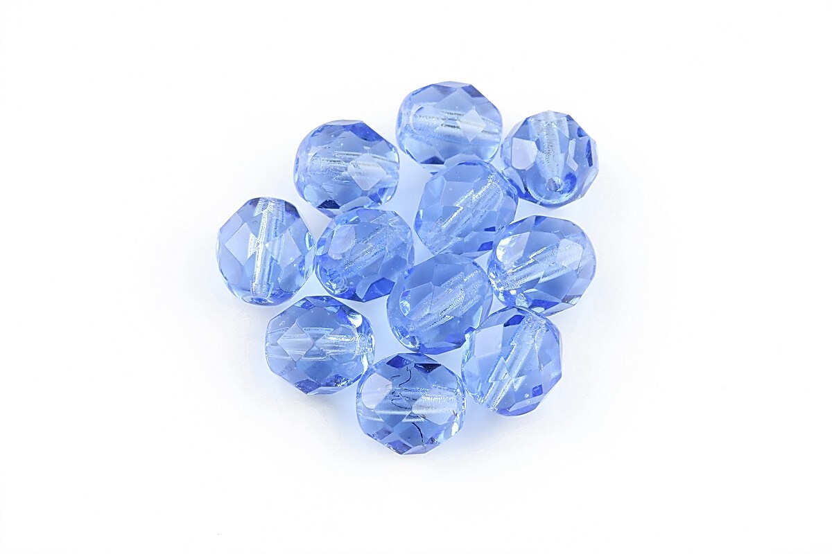 Margele fire polish 8mm - Med Sapphire