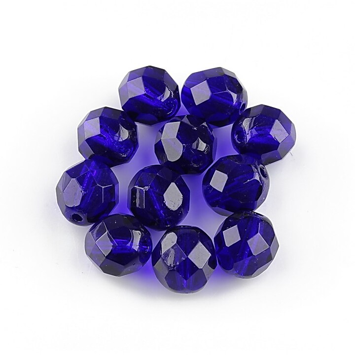 Margele fire polish 8mm - Cobalt