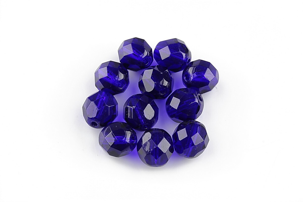 Margele fire polish 8mm - Cobalt
