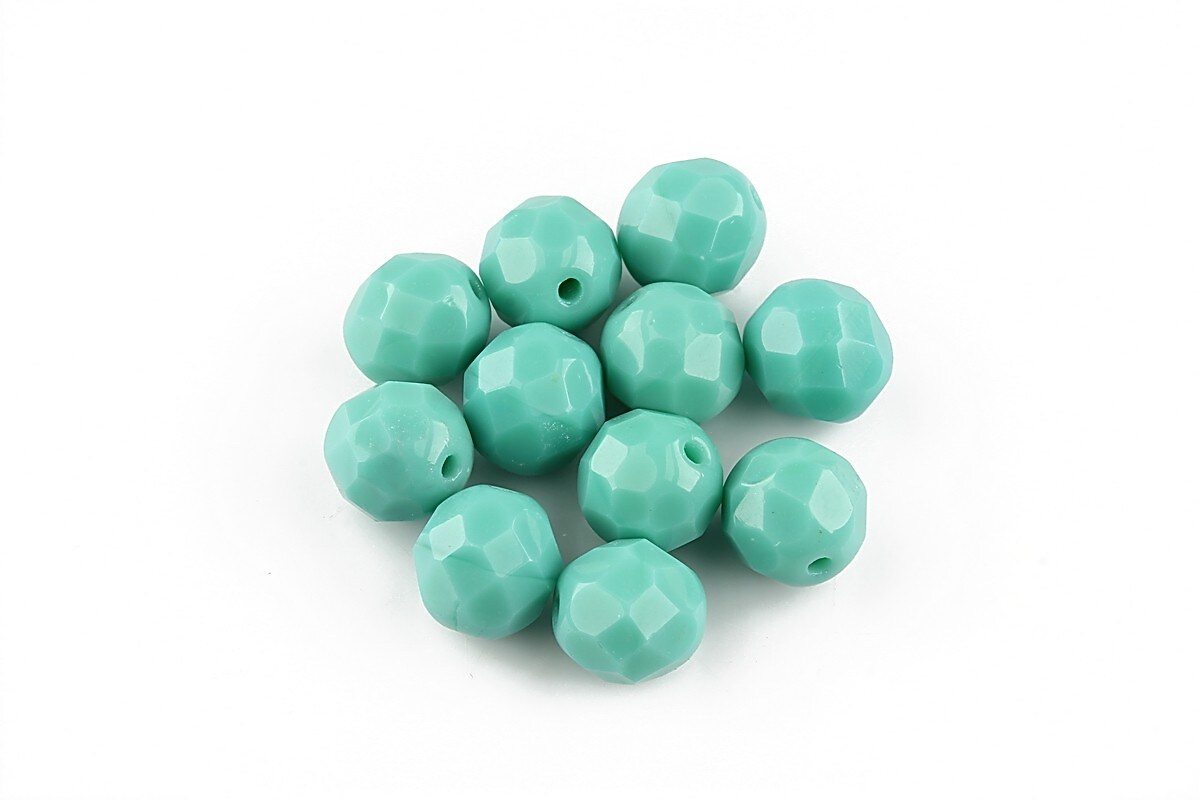 Margele fire polish 8mm - Opaque Turquoise