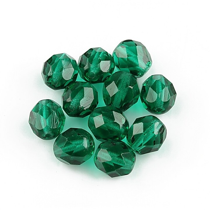 Margele fire polish 8mm  - Emerald