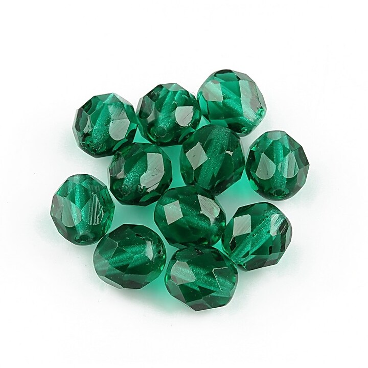 Margele fire polish 8mm - Emerald
