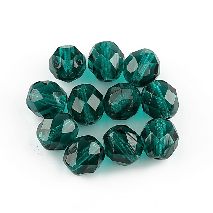Margele fire polish 8mm - Teal