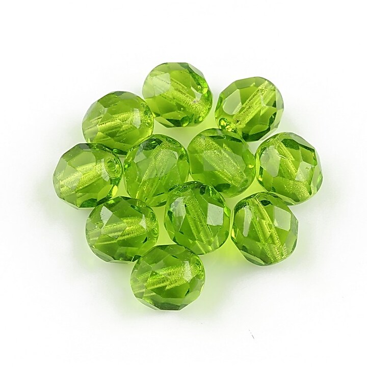 Margele fire polish 8mm - Olivine