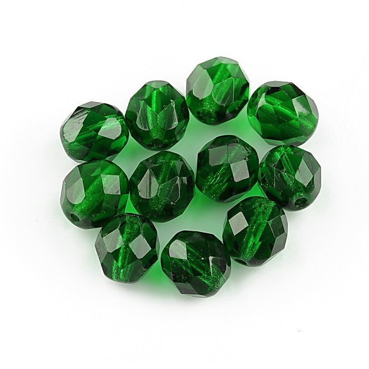Margele fire polish 8mm  - Green Emerald