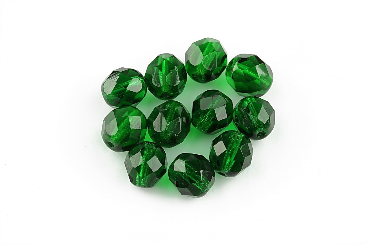 Margele fire polish 8mm  - Green Emerald