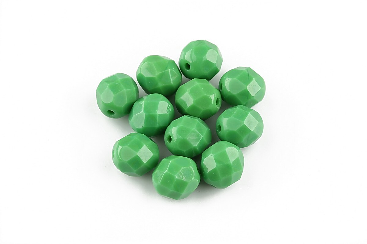 Margele fire polish 8mm - Opaque Green