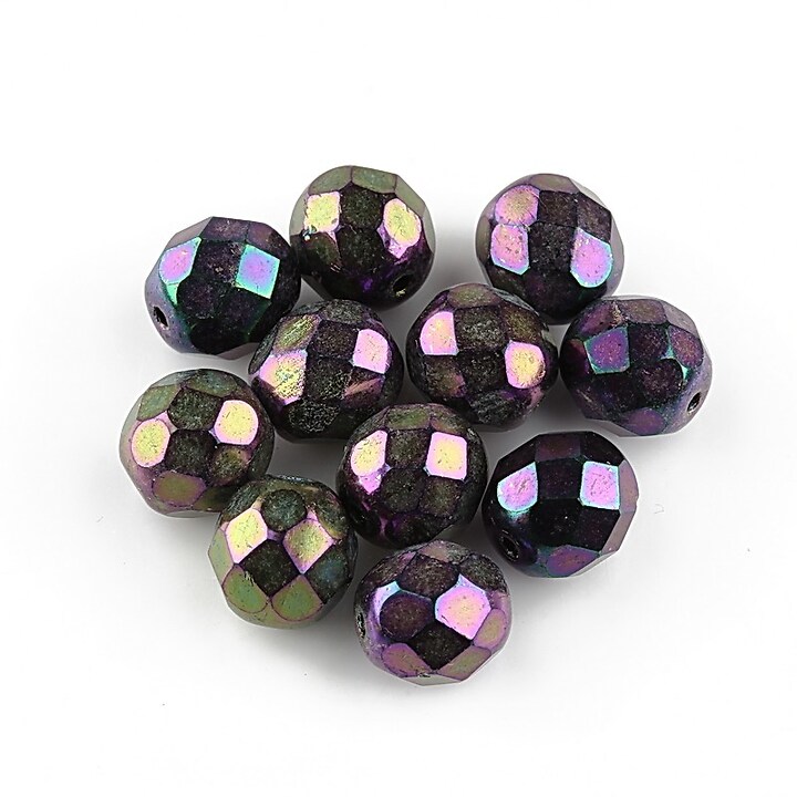 Margele fire polish 8mm - Iris - Purple