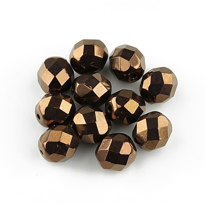 Margele fire polish 8mm - Dk Bronze
