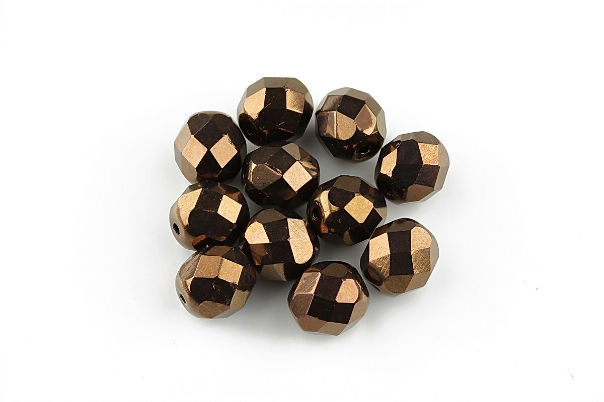 Margele fire polish 8mm - Dk Bronze