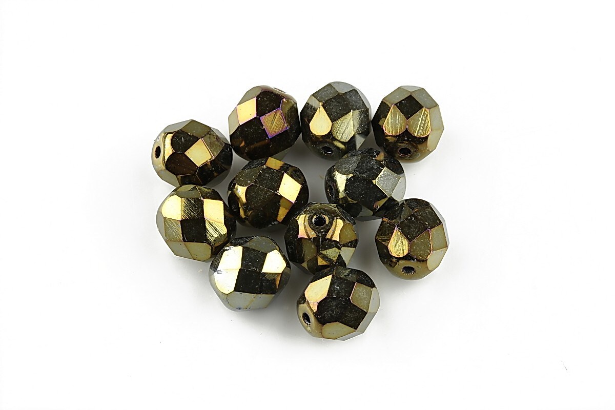 Margele fire polish 8mm - Iris - Brown