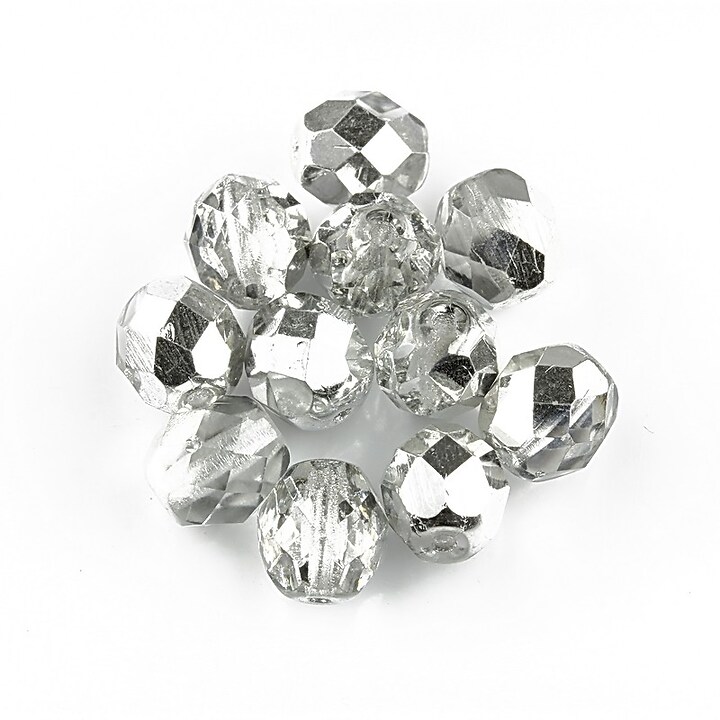 Margele fire polish 8mm - Silver