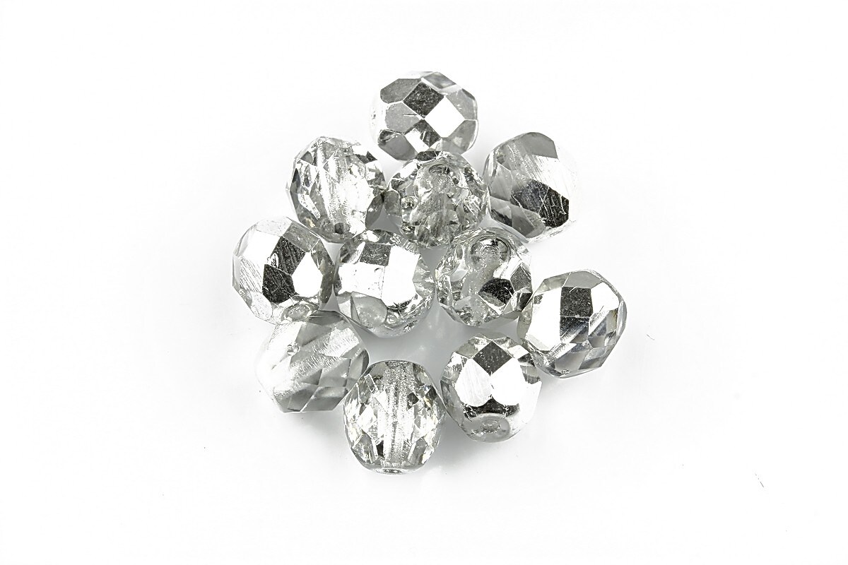 Margele fire polish 8mm - Silver