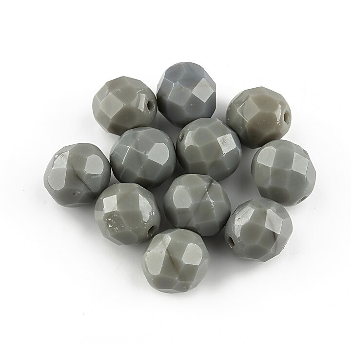 Margele fire polish 8mm - Opaque Gray