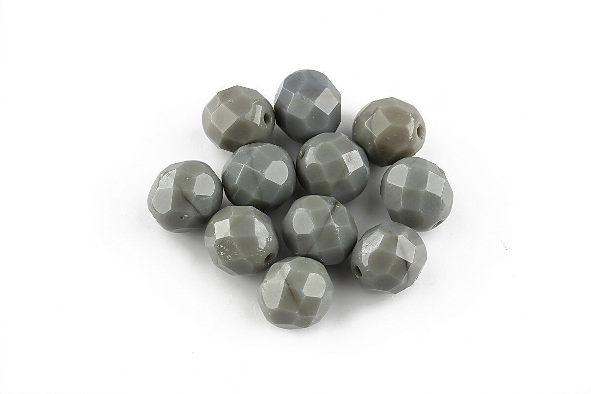 Margele fire polish 8mm - Opaque Gray
