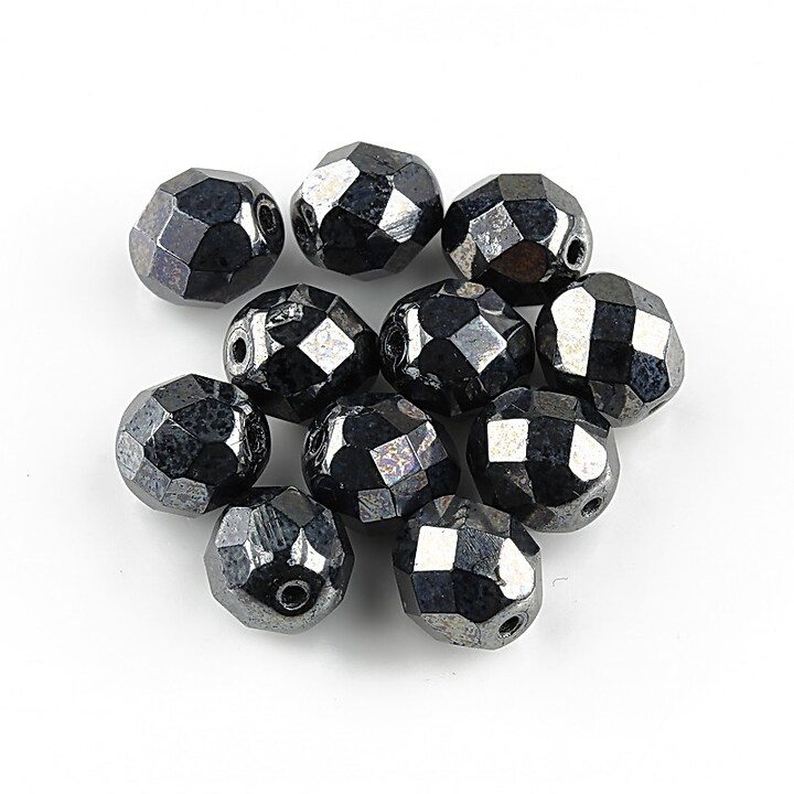 Margele fire polish 8mm  - Hematite