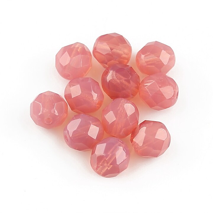 Margele fire polish 8mm - Milky Pink