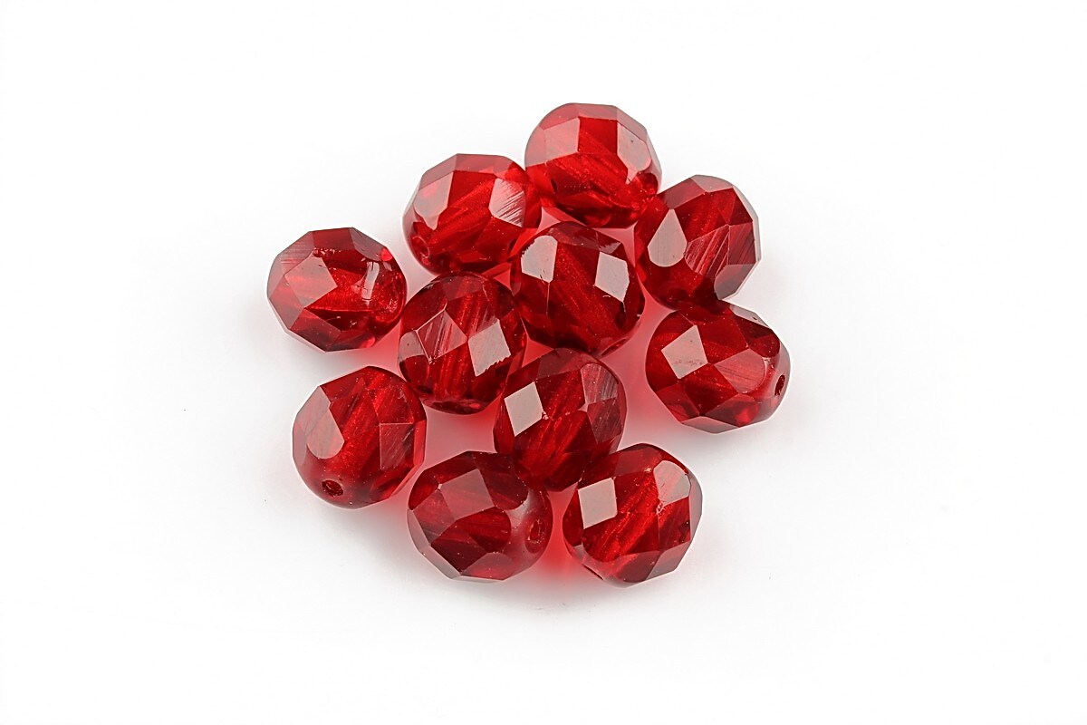 Margele fire polish 8mm - Siam Ruby
