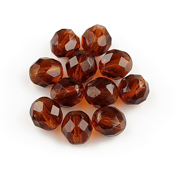 Margele fire polish 8mm - Dk Topaz